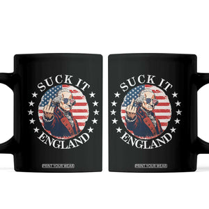 Funny George Washington Revolutionary War Coffee Mug Suck It England