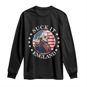 Funny George Washington Revolutionary War Long Sleeve Shirt Suck It England