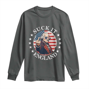 Funny George Washington Revolutionary War Long Sleeve Shirt Suck It England