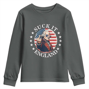 Funny George Washington Revolutionary War Youth Sweatshirt Suck It England