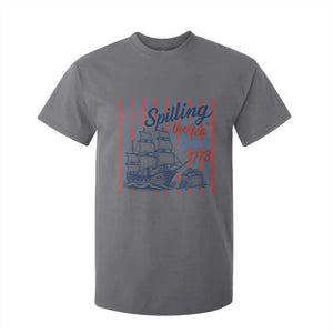 Spilling The Tea Since 1773 T Shirt For Kid Boston Tea Party USA History Humor