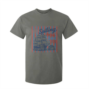 Spilling The Tea Since 1773 T Shirt For Kid Boston Tea Party USA History Humor