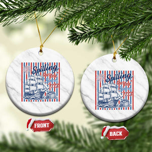 Spilling The Tea Since 1773 Ceramic Ornament Boston Tea Party USA History Humor TS12 1pc White Marble Print Your Wear