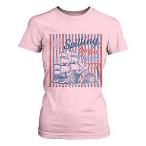 Spilling The Tea Since 1773 T Shirt For Women Boston Tea Party USA History Humor