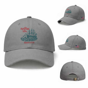Spilling The Tea Since 1773 Baseball Cap American History Gift TS12 Baseball Cap Universal Fit Sport Gray Print Your Wear