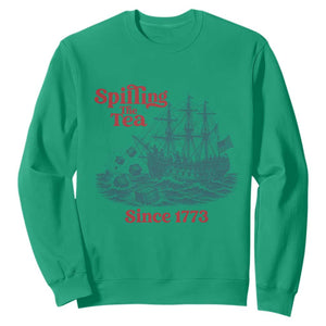 Spilling The Tea Since 1773 Sweatshirt American History Gift TS12 Irish Green Print Your Wear
