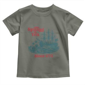 Spilling The Tea Since 1773 Toddler T Shirt American History Gift