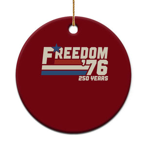 America Retro 250 Years Freedom USA 1776 2026 Ceramic Ornament TS12 1pc Red Print Your Wear