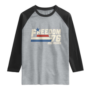 America Retro 250 Years Freedom USA 1776 2026 Raglan Shirt