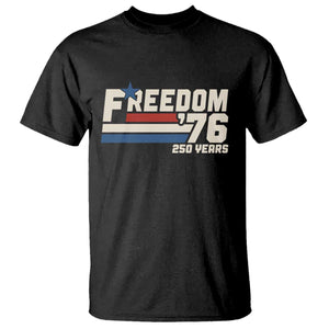 America Retro 250 Years Freedom USA 1776 2026 T Shirt TS12 Black Print Your Wear