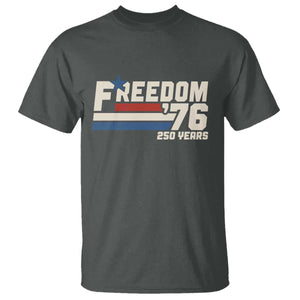 America Retro 250 Years Freedom USA 1776 2026 T Shirt TS12 Dark Heather Print Your Wear