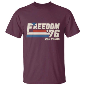 America Retro 250 Years Freedom USA 1776 2026 T Shirt TS12 Maroon Print Your Wear