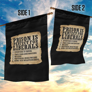 Vintage Prison Is Perfect For Liberals Garden Flag Funny Political Graphic