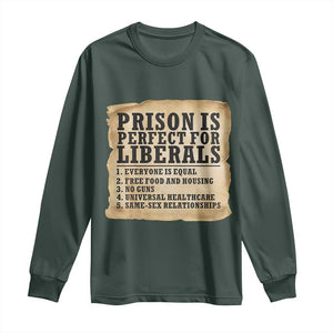 Vintage Prison Is Perfect For Liberals Long Sleeve Shirt Funny Political Graphic