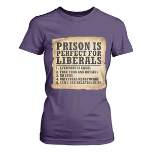 Vintage Prison Is Perfect For Liberals T Shirt For Women Funny Political Graphic