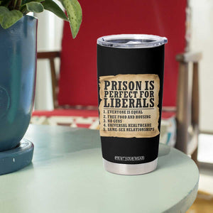Vintage Prison Is Perfect For Liberals Tumbler Cup Funny Political Graphic