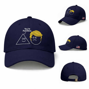 Funny Political Geometry Joke Baseball Cap Youre Pointless Graphic