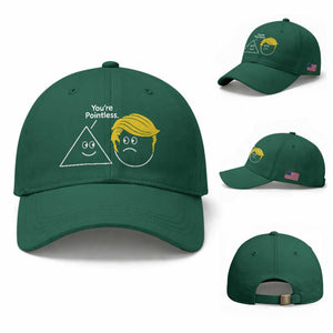 Funny Political Geometry Joke Baseball Cap Youre Pointless Graphic