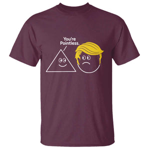 Funny Political Geometry Joke T Shirt Youre Pointless Graphic