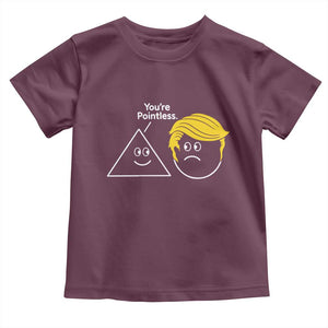 Funny Political Geometry Joke Toddler T Shirt Youre Pointless Graphic