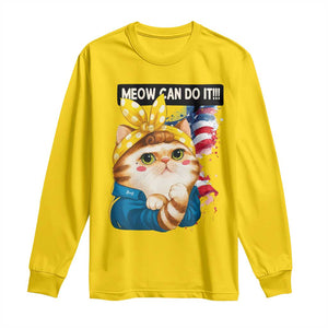 Meow Can Do It Long Sleeve Shirt Funny Feminist Cat Lover Gift TS12 Daisy Print Your Wear