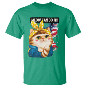 Meow Can Do It T Shirt Funny Feminist Cat Lover Gift TS12 Irish Green Print Your Wear