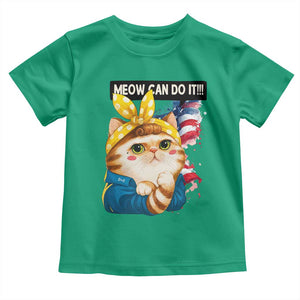 Meow Can Do It Toddler T Shirt Funny Feminist Cat Lover Gift TS12 Irish Green Print Your Wear
