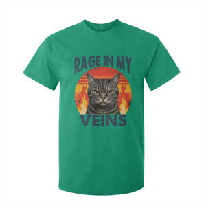Cat Meme T Shirt For Kid Funny Rage In My Veins Sarcastic Animal Humor TS12 Irish Green Print Your Wear