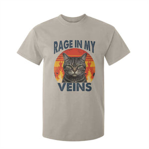 Cat Meme T Shirt For Kid Funny Rage In My Veins Sarcastic Animal Humor TS12 Sand Print Your Wear