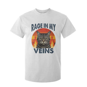 Cat Meme T Shirt For Kid Funny Rage In My Veins Sarcastic Animal Humor TS12 White Print Your Wear