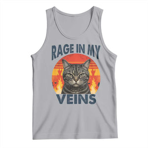 Cat Meme Tank Top Funny Rage In My Veins Sarcastic Animal Humor TS12 Athletic Heather Print Your Wear