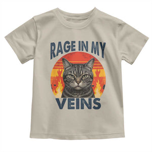 Cat Meme Toddler T Shirt Funny Rage In My Veins Sarcastic Animal Humor TS12 Sand Print Your Wear