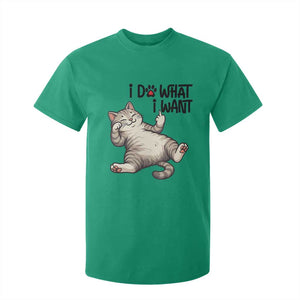 Cat Lover T Shirt For Kid Funny I Do What I Want TS12 Irish Green Print Your Wear