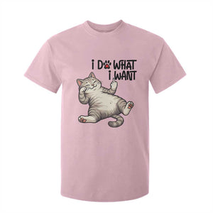 Cat Lover T Shirt For Kid Funny I Do What I Want TS12 Light Pink Print Your Wear