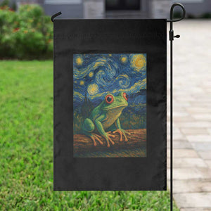 Funny Frog Garden Flag Van Gogh Style Starry Night TS12 Print Your Wear