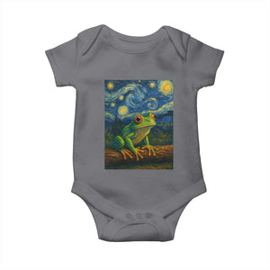 Funny Frog Baby Onesie Van Gogh Style Starry Night TS12 Charcoal Print Your Wear