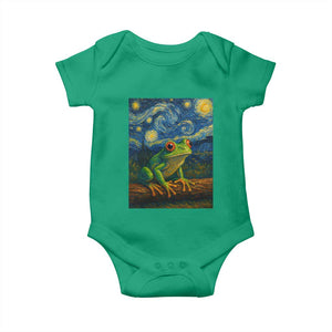 Funny Frog Baby Onesie Van Gogh Style Starry Night TS12 Irish Green Print Your Wear