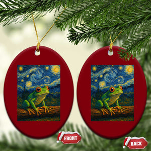 Funny Frog Ceramic Ornament Van Gogh Style Starry Night TS12 Print Your Wear
