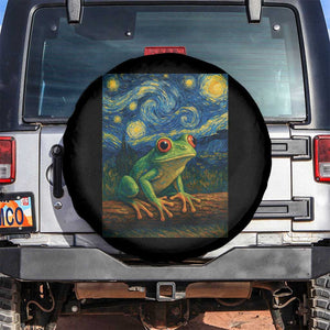 Funny Frog Spare Tire Cover Van Gogh Style Starry Night TS12 No hole Black Print Your Wear