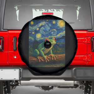 Funny Frog Spare Tire Cover Van Gogh Style Starry Night TS12 Black Print Your Wear