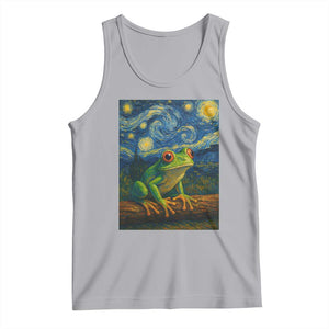 Funny Frog Tank Top Van Gogh Style Starry Night TS12 Athletic Heather Print Your Wear