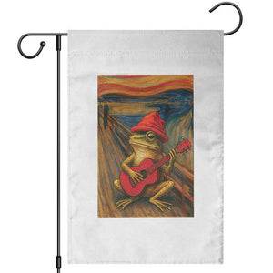 Funny Frog Garden Flag Playing Guitar Van Gogh Starry Night Art Parody TS12 White Print Your Wear
