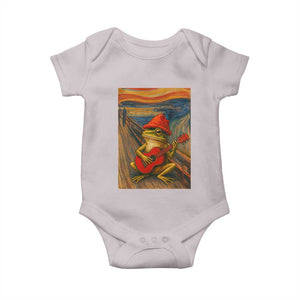 Funny Frog Baby Onesie Playing Guitar Van Gogh Starry Night Art Parody TS12 Ice Gray Print Your Wear