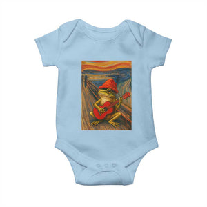 Funny Frog Baby Onesie Playing Guitar Van Gogh Starry Night Art Parody TS12 Light Blue Print Your Wear