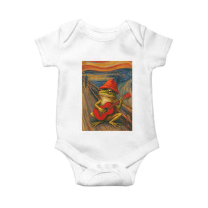 Funny Frog Baby Onesie Playing Guitar Van Gogh Starry Night Art Parody TS12 White Print Your Wear