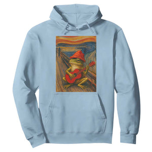 Funny Frog Hoodie Playing Guitar Van Gogh Starry Night Art Parody TS12 Light Blue Print Your Wear