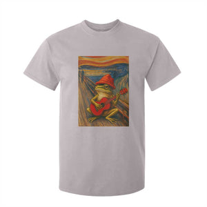 Funny Frog T Shirt For Kid Playing Guitar Van Gogh Starry Night Art Parody TS12 Ice Gray Print Your Wear