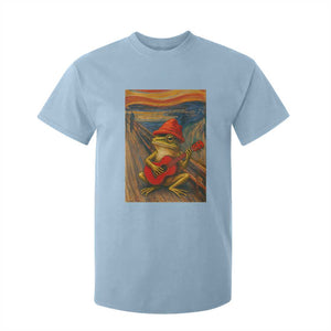 Funny Frog T Shirt For Kid Playing Guitar Van Gogh Starry Night Art Parody TS12 Light Blue Print Your Wear