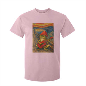 Funny Frog T Shirt For Kid Playing Guitar Van Gogh Starry Night Art Parody TS12 Light Pink Print Your Wear