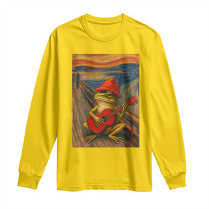 Funny Frog Long Sleeve Shirt Playing Guitar Van Gogh Starry Night Art Parody TS12 Daisy Print Your Wear